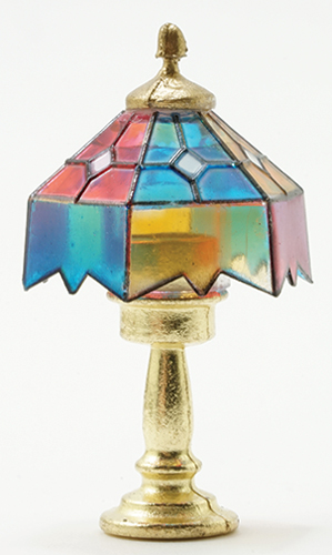 Dollhouse Miniature Tiffany Table Lamp
